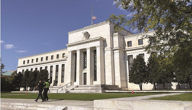 The US Federal Reserve building in Washington, DC. With the unemployment rate near a record low, inflation the highest in four decades and a surge in global commodity prices set to persist, most analysts say the Fed needs to move quickly to keep price pressures under control.