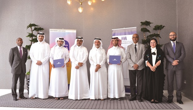 Officials of Dadu, Childrenu2019s Museum of Qatar and Abdullah Abdulghani & Bros Co at the signing ceremony.