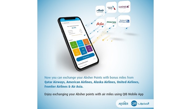 Qatar Islamic Bank (QIB) has announced further enhancements to its Absher Rewards Programme, adding multiple major airline miles to the list of redemption partners through the points exchange service.
