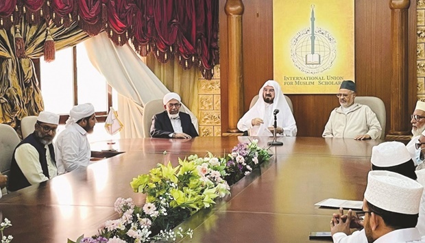 Noted Indian Islamic scholar and vice chancellor of Kerala-based Darul Huda Islamic University (DHIU) Dr Bahauddeen Muhammed Nadwi recently visited the headquarters of the International Union of Muslim Scholars (IUMS) in Qatar.