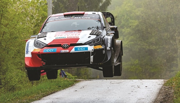 Toyota Gazoo Racingu2019s Kalle Rovanpera in action at Croatia Rally.