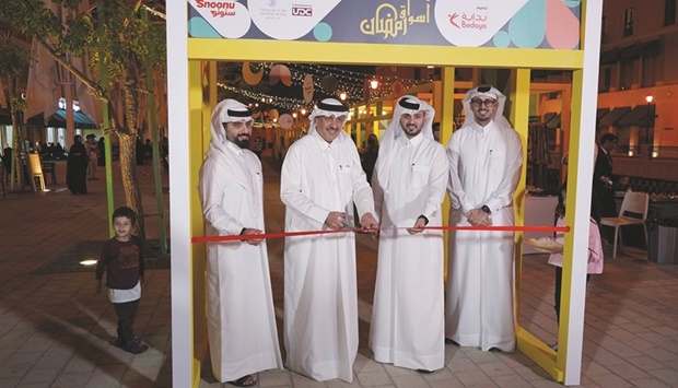 Dignitaries opening the Ramadan Market initiative at The Pearl-Qatar.