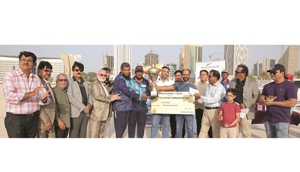 The QVC team lifted the 31st CDC Cricket Trophy beating Hanan CC at the Losail QCA complex.