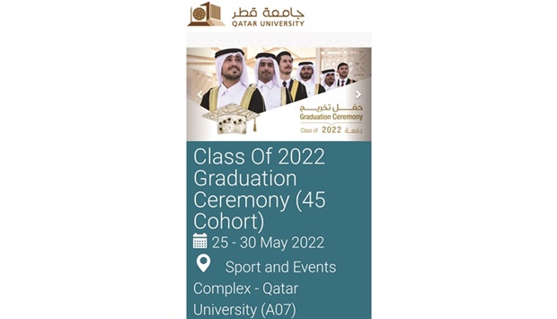 The website includes information on a number of topics related to the main ceremonies of the graduation event of the Class of 2022 and the details of the individual college ceremonies.