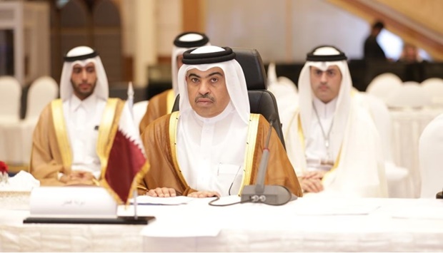 HE the Minister of Finance Ali bin Ahmed al-Kuwari attended the inaugural session of the joint annual meetings of the Arab financial institutions of the IMF, Arab League, as well as the meeting of the 13th session of the Council of Arab Finance Ministers in Jeddah on Thursday.