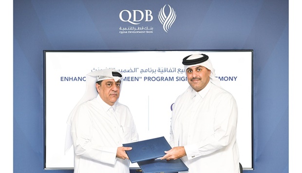 The signing of this agreement came after QDB announced that it has enhanced Al-Dhameen programme, after a decade of success providing guarantees that exceeded QR1bn for local companies.