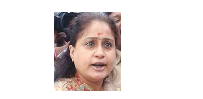 IANS/Hyderabad  The Telangana Rashtra Samithi (TRS) party in Andhra Pradesh has suspended member of parliament M Vijayashanti for u201canti-party activiti