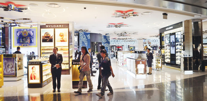 Some of the premium retail outlets at Qatar Duty Free (QDF) outlets.