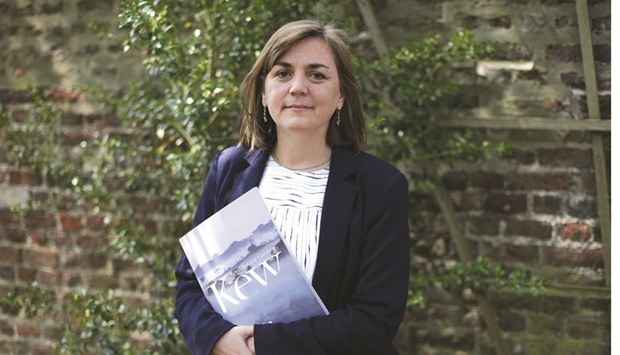 Professor Kathy Willis, director of science at the Royal Botanic Gardens, with the new State of the Worldu2019s Plants report at Kew Gardens in southwest London.