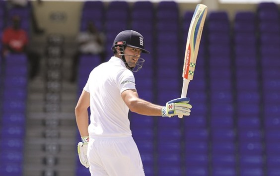 Alastair Cook needs 36 runs to become the first Englishman to score 10,000 in Tests. (Reuters)