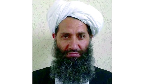 This handout photograph released by the Afghan Taliban on May 25 shows, according to the Afghan Taliban, the new Mullah Haibatullah Akhundzada.