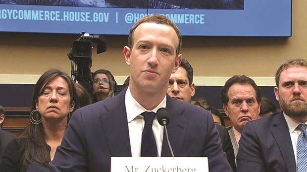 Facebook founder Mark Zuckerberg appears before the House and Energy Committee about privacy and election meddling in Washington on April 11.