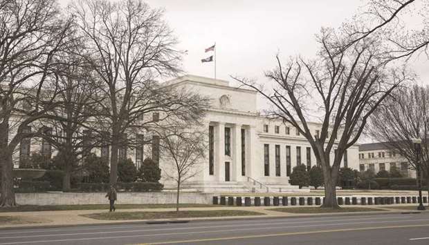 The US Federal Reserve building in Washington, DC. Two Fed officials laid out the case for a possible interest-rate cut just days after chairman Jerome Powell said there was no reason to move in either direction.