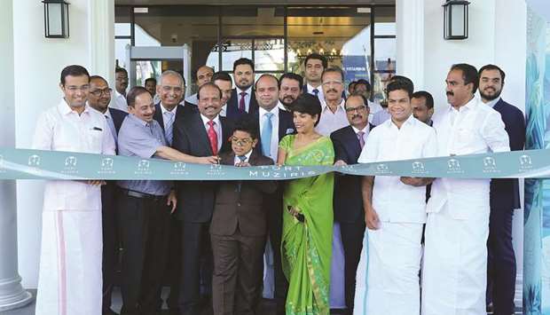 Yusuffali M A, chairman of LuLu Group International, inaugurates Port Muziris u2013 A Tribute Portfolio hotel in the presence of V J Kurian, managing director, CIAL; Ashraf Ali M A, executive director, LuLu Group International; Adeeb Ahamed, managing director, Twenty14 Holdings; Ranju Alex, market vice-president, Marriott International; and members of the legislative assembly Roji M John, Hibi Eden and Anwar Sadath in Kochi.