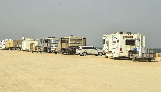 According to the directions from the directorate, caravans could be transported from the camping sites to there main storage places between 8 am and 4 pm.