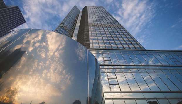 The headquarters of the European Central Bank in Frankfurt. The eurou2019s charge towards a three-year high is stumbling as the ECB quashes expectations that itu2019s anywhere near paring back emergency stimulus.