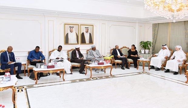 Qatar Chamber First Vice-Chairman Mohamed bin Twar al-Kuwari met with a trade delegation from Mali led by the chief executive officer of Toulys Enterprise Fatoumata Batouly Niane.