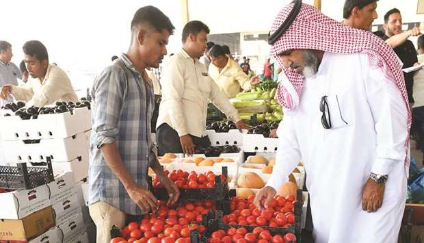 Local produce on sale at Doha Central Market.  PICTURE: Ram Chand