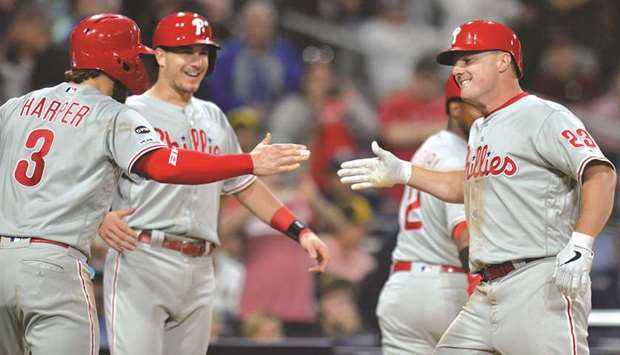 Newcomer Bruce homers twice in Phils' win over Padres - Gulf Times
