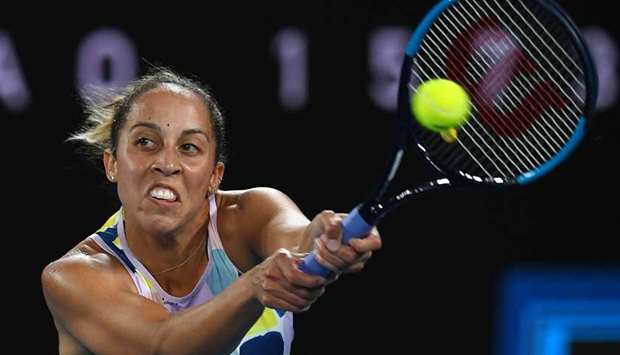 Madison Keys of the USA. (AFP)