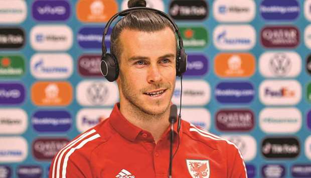 Walesu2019 forward Gareth Bale speaks at a press conference in Baku, Azerbaijan. (AFP)