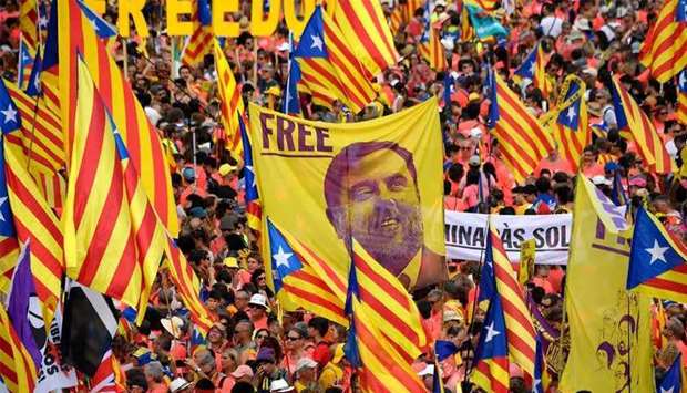 (File photo) The separatists were convicted over a banned referendum in October 2017 that was marred by police violence and followed by a short-lived declaration of independence, sparking Spain's worst political crisis in decades. (AFP)