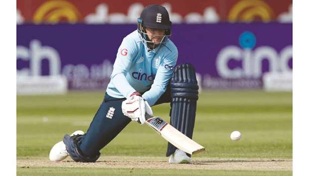 Englandu2019s Joe Root in action during the first ODI against Sri Lanka at Chester-le-Street, Britain, yesterday. (Reuters)