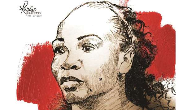 Caricature of Serena Williams. (Reynold/Gulf Times)