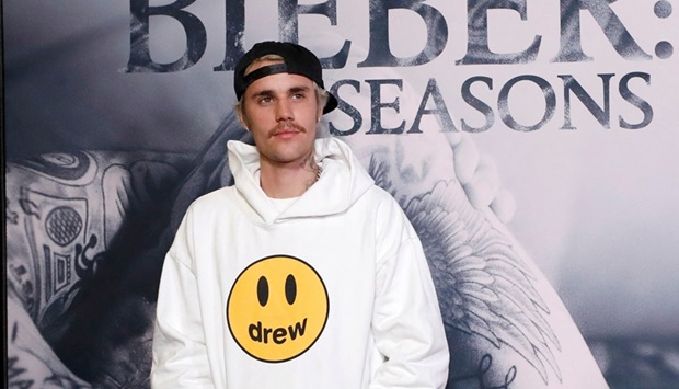 Justin Bieber poses at the premiere for the documentary television series ,Justin Bieber: Seasons, in Los Angeles, California in this file photo.