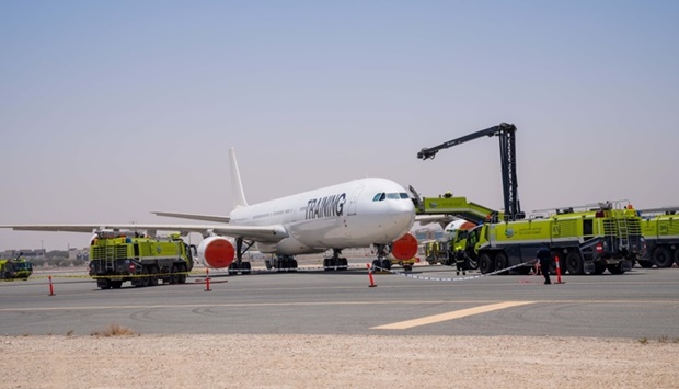 A moment from the fifth full-scale emergency exercise for DIA.