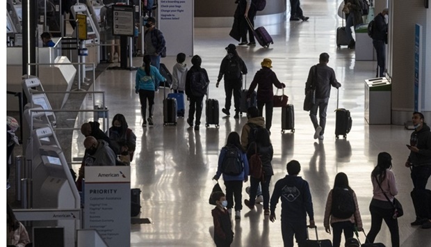 Travellers at San Francisco International Airport. The recent decision by the Biden Administration in the US to drop Covid testing requirement for international travellers is seen as big boon to the travel industry, aviation in particular.