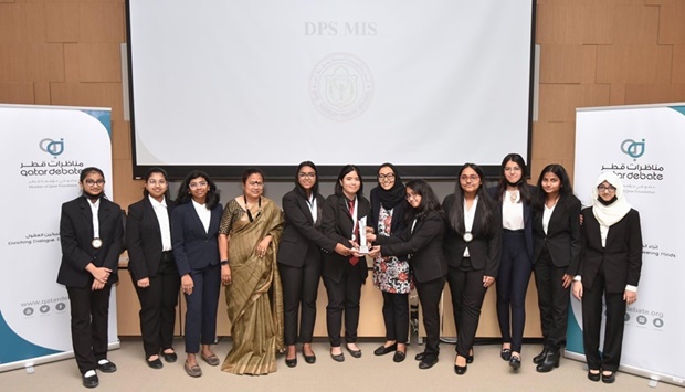 DPS Modern Indian School senior girls debate team were the League Champion and sealed the runner-up trophy at the Qatar School National Debate Championship (Girls) for the second successive year.