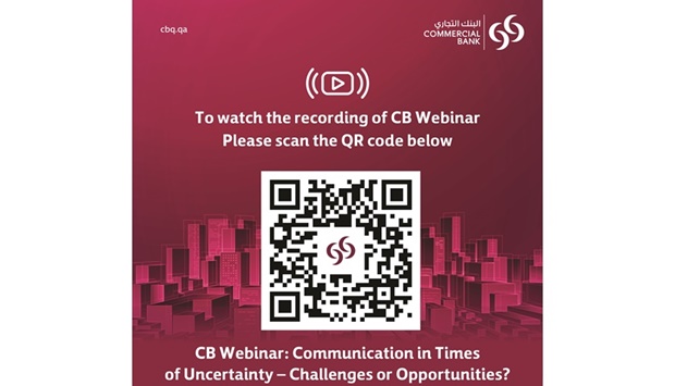 The webinar addressed the importance of communication in u201cTimes of uncertainty- challenges or opportunities?u201d specifically in brand communications