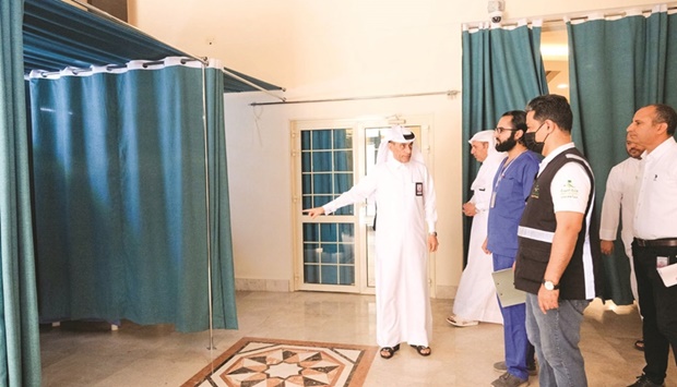 Saudi medical delegation visits headquarters of the Qatari Haj mission.
