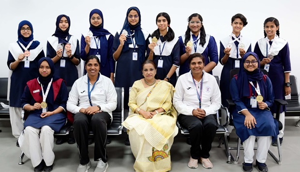 The MES Girls team from the preparatory category of School Olympic Team won four gold, seven silver, and three bronze medals in swimming and athletics.