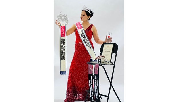 Rajasthan-born Aarti Gautam, who lives in Qatar now, bagged first runner-up in the recently held Mrs. Asia Pacific Beauty Pageant in Singapore.