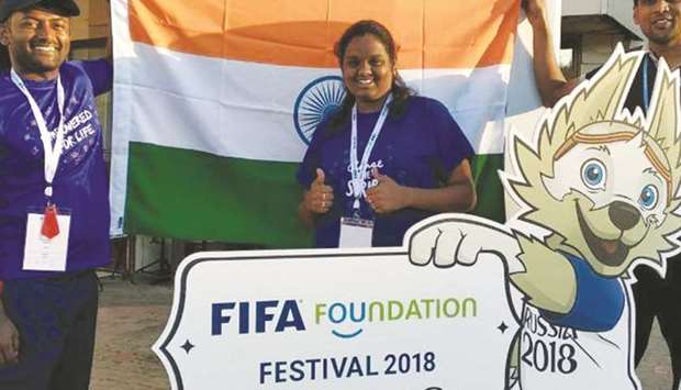 Pallavi in Russia during the World Cup as part of her work as India ambassador for Qatar 2022.