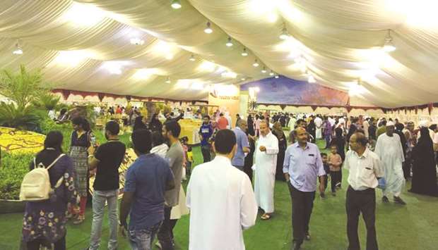 Visitors thronging the ongoing Local Dates Festival at Souq Waqif.