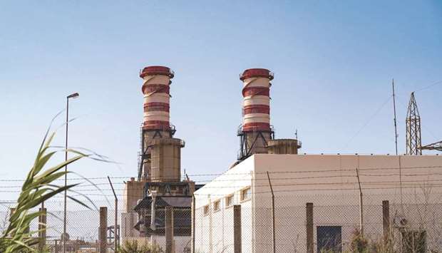 A picture taken yesterday shows the Deir Ammar power station in the northern Lebanese city of Tripoli.