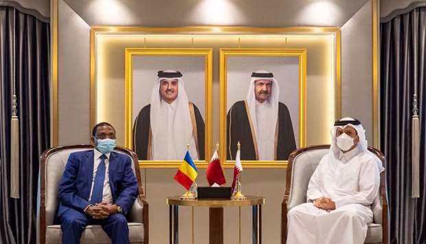 HE the Deputy Prime Minister and Minister of Foreign Affairs Sheikh Mohammed bin Abdulrahman Al-Thani meets with the Minister of Foreign Affairs of Chad Mahamat Zene Cherif