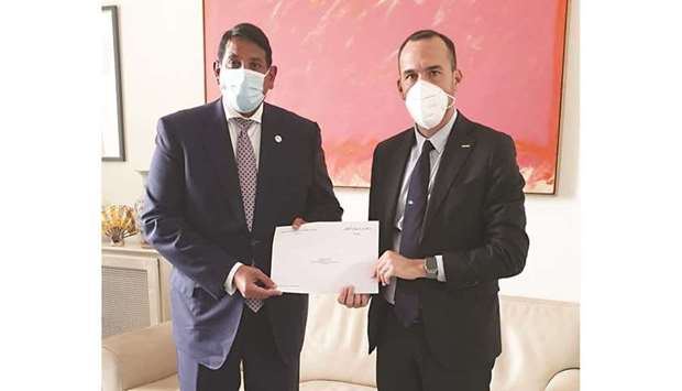 The message was delivered by Qatar's ambassador in Rome Abdulaziz bin Ahmed al-Malki, during his meeting with Undersecretary for Foreign Affairs and International Co-operation Manlio Di Stefano. 
