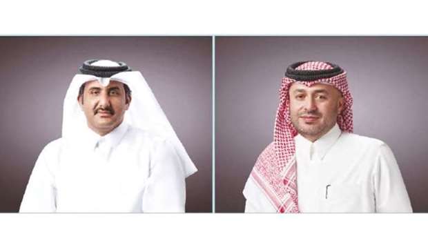 Ahlibank chairman and managing director Sheikh Faisal bin AbdulAziz bin Jassem al-Thani, and CEO Hassan Ahmed AlEfrangi.