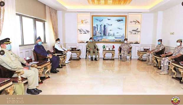 The meeting dealt with reviewing bilateral military relations, and the means to enhance them. The meeting was attended by a number of ranking officers at the Qatari and at the Pakistani armed forces.