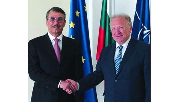 Minister of Foreign Affairs of Bulgaria Svetlan Stoev meets with ambassador of Qatar to Bulgaria Rashid bin Ali al-Khater