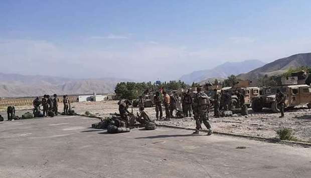 Afghan security forces in Faizabad the capital of Badakhshan province