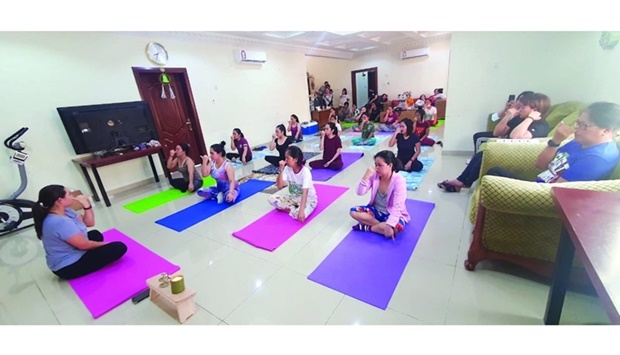 FPEA Qatar holds a yoga session for distressed overseas Filipinos.