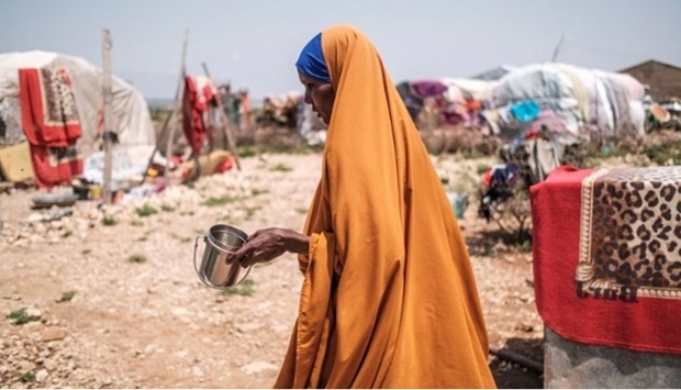 An informal settlement of internally displaced people in Somalia. AFP