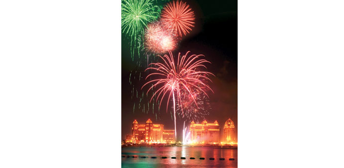 doha new year fireworks 2025