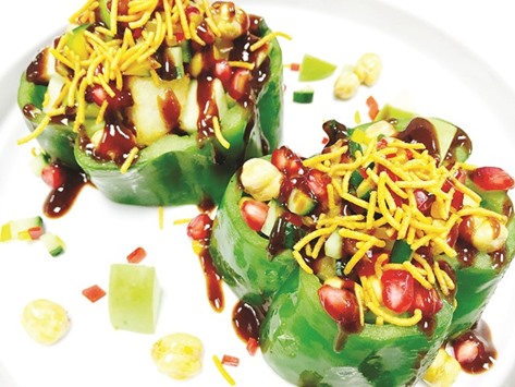 Capsicum Chana Chaat.      Photo by the author