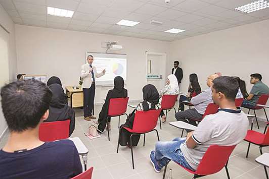 A session at one of the admission open days.